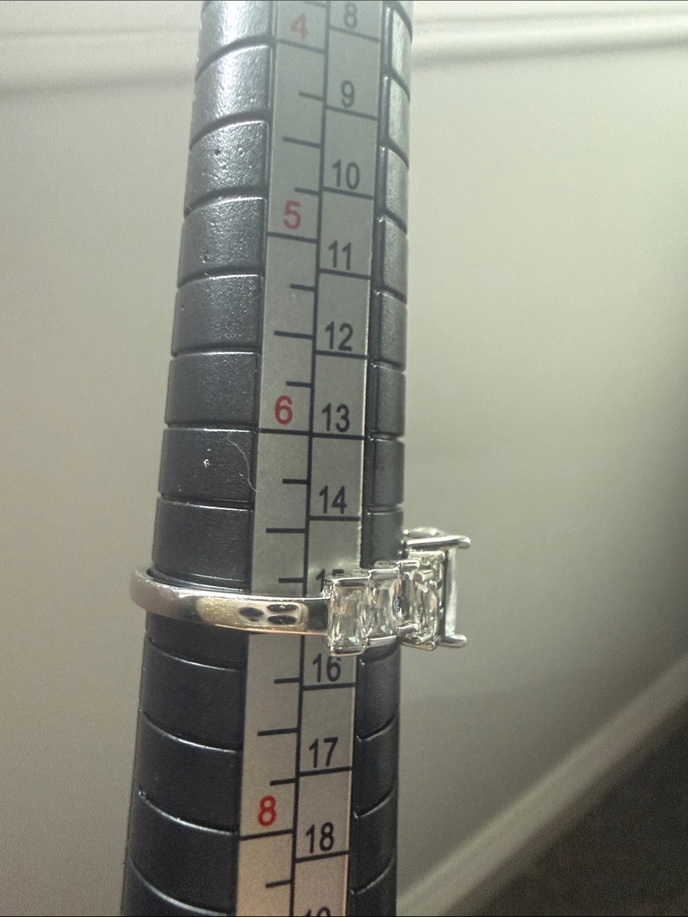 NEW!!Classic 14k White Gold-Plated Emerald Cut CZ Engagement Ring 7 or 8 - Picture 16 of 16